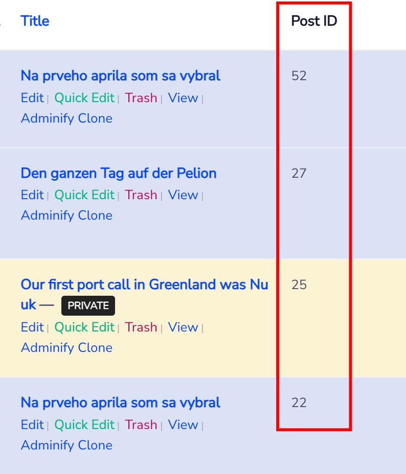 Add Post ID Column