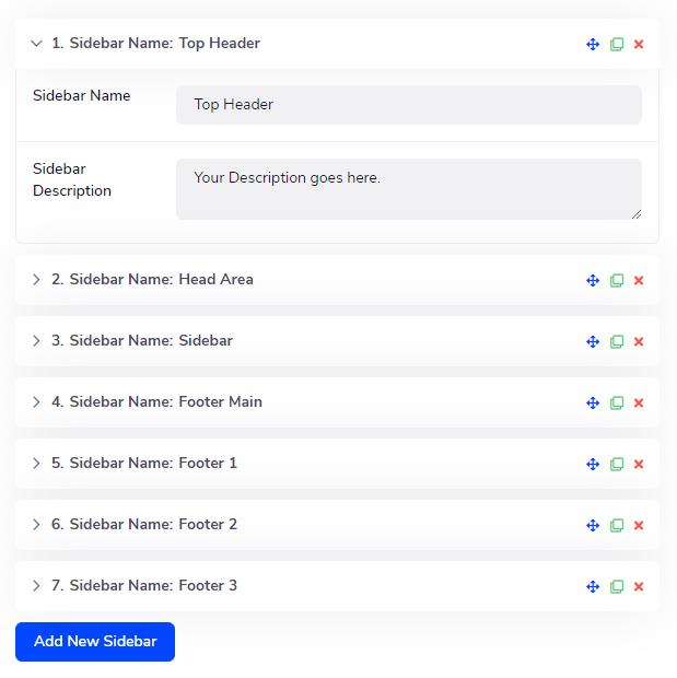 Sidebar Name and Description