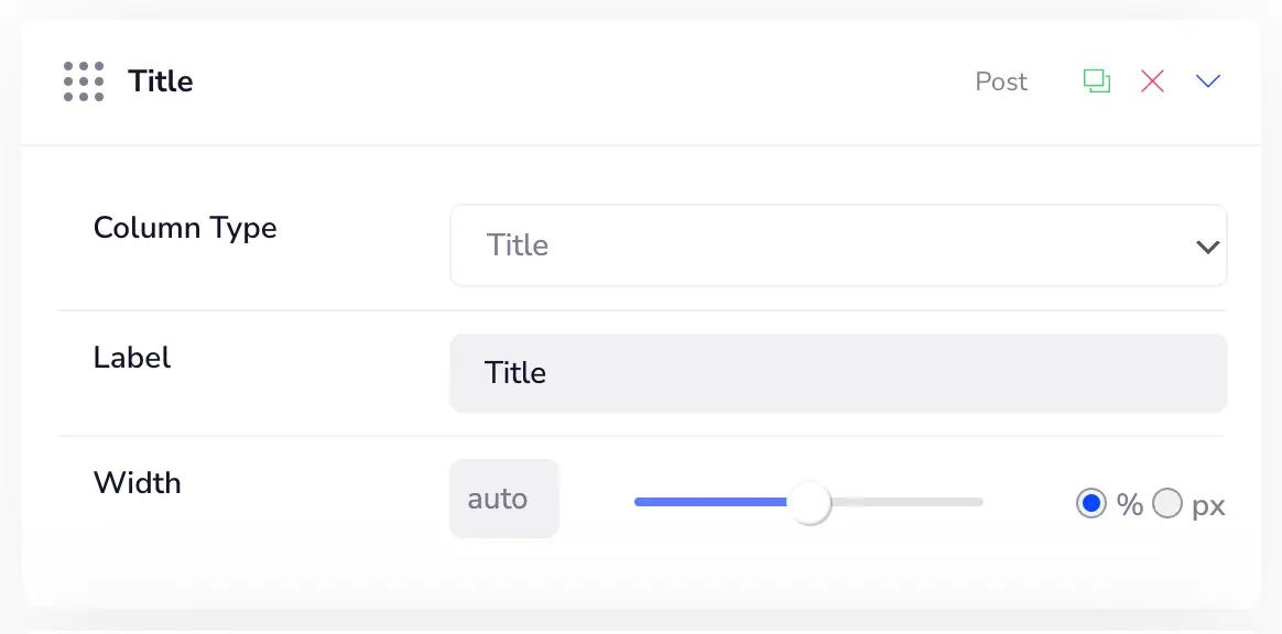 Change Admin Column title and width