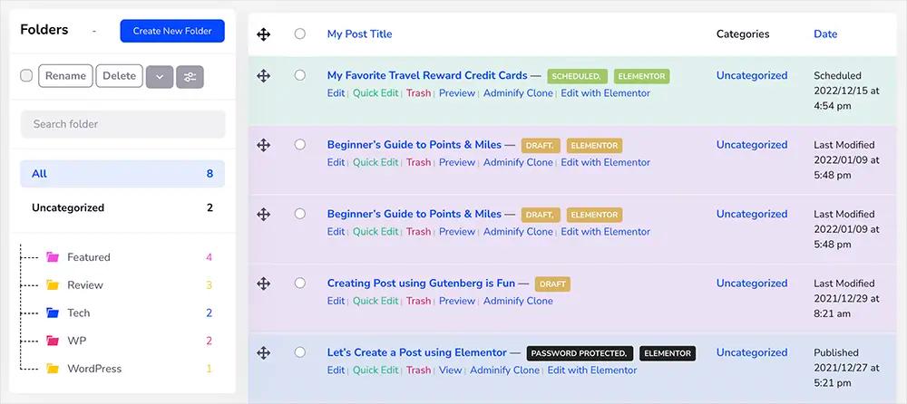 WordPress Media folder plugin