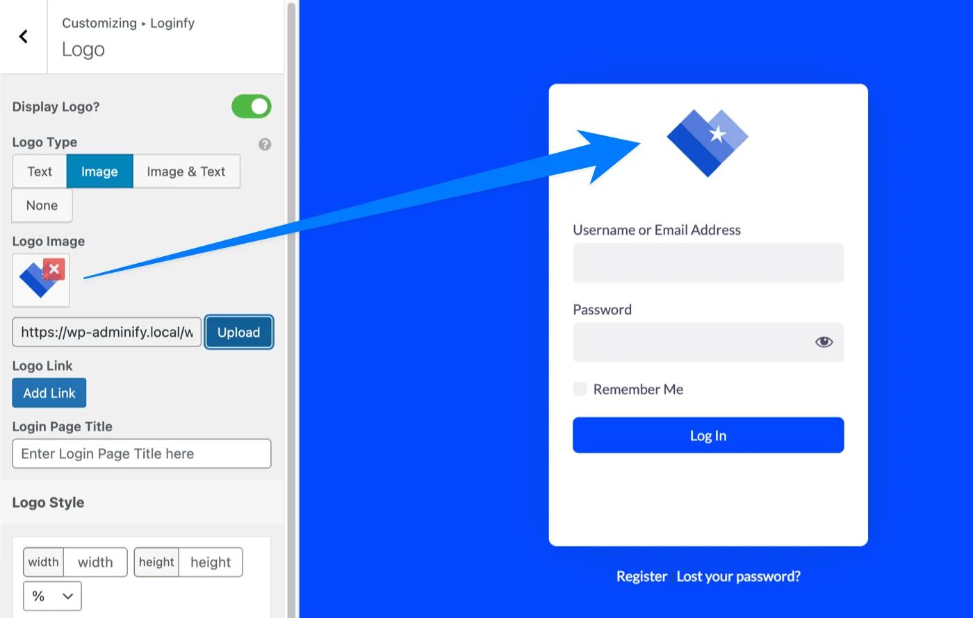 Change logo for the WordPress login page
