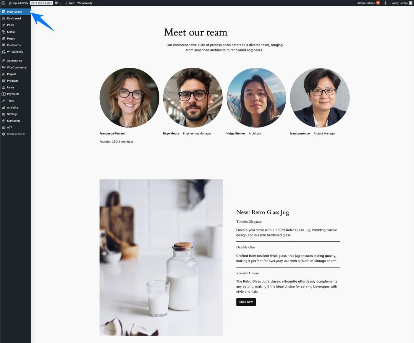 Added Custom Admin Page with default WordPress Editor