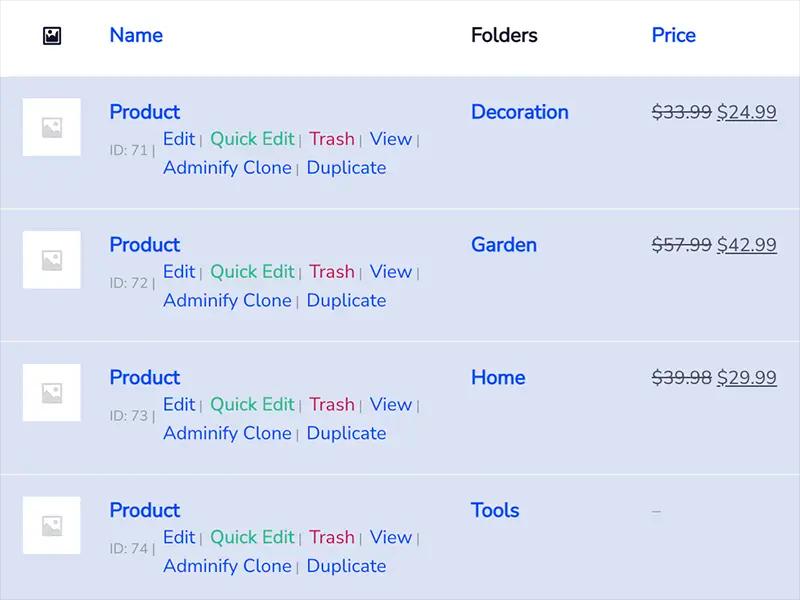 WooCommerce Admin Column