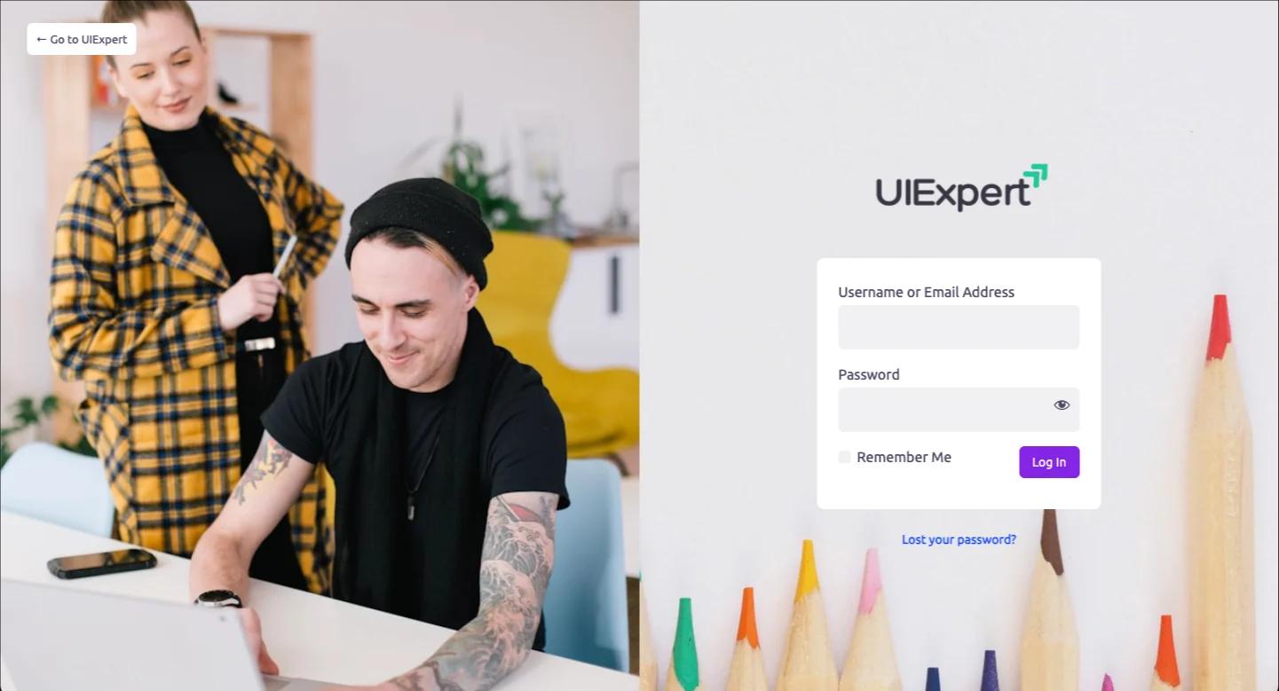 Custom WordPress login page designed with Loginfy addon