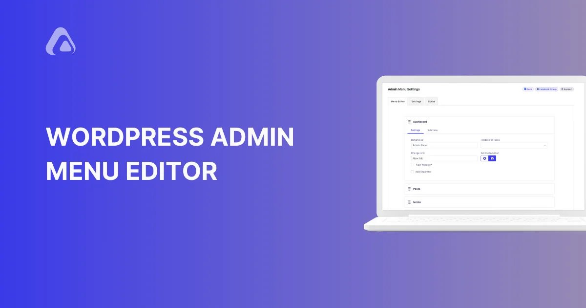 WordPress admin menu editor