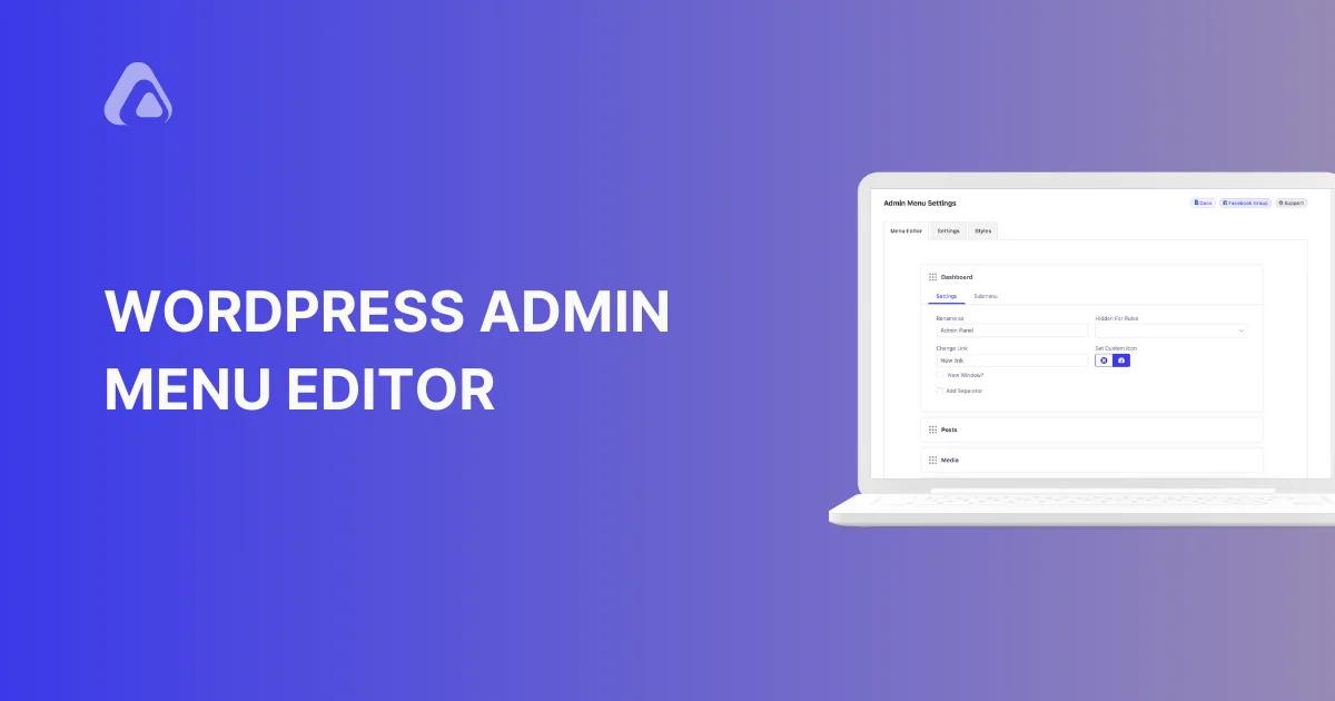 WordPress admin menu editor
