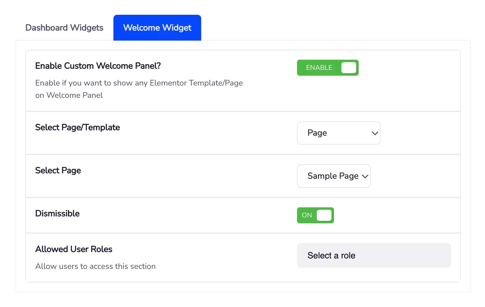 WordPress Dashboard Welcome Widget customization