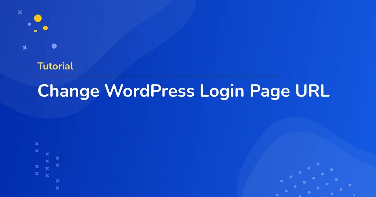 change WordPress login page url