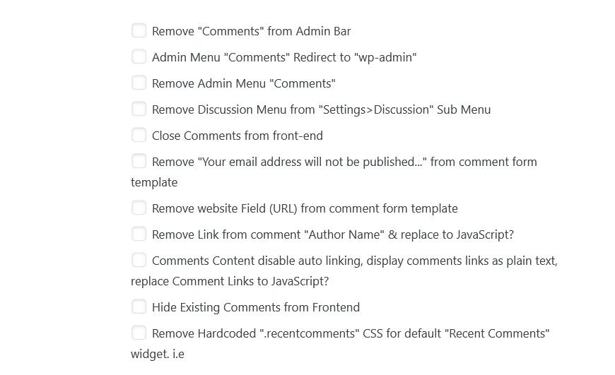 IMG 3 All settings in under disable comments