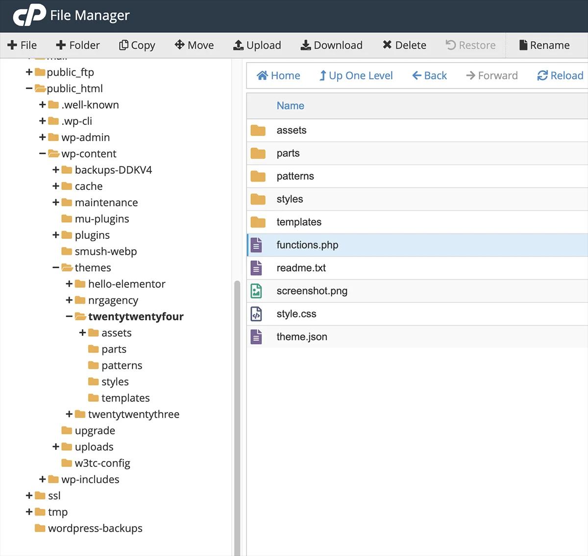 Modify function php file of your active Theme
