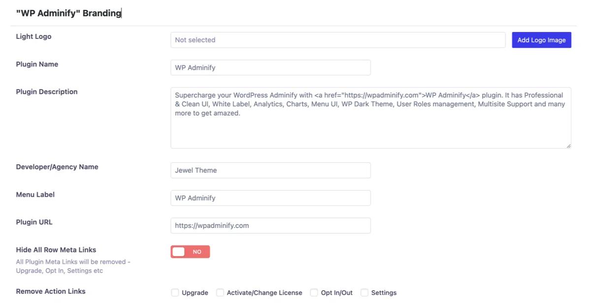 WP Adminify plugin white label