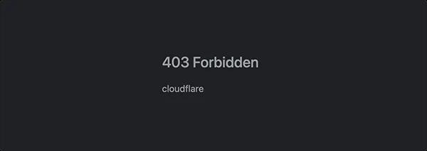 403 Forbidden error