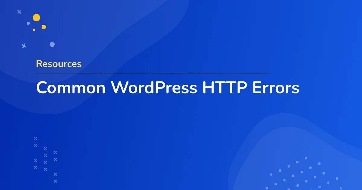 WordPress http status code errors