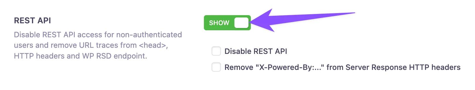 Disable Rest API in WP Adminify plugin