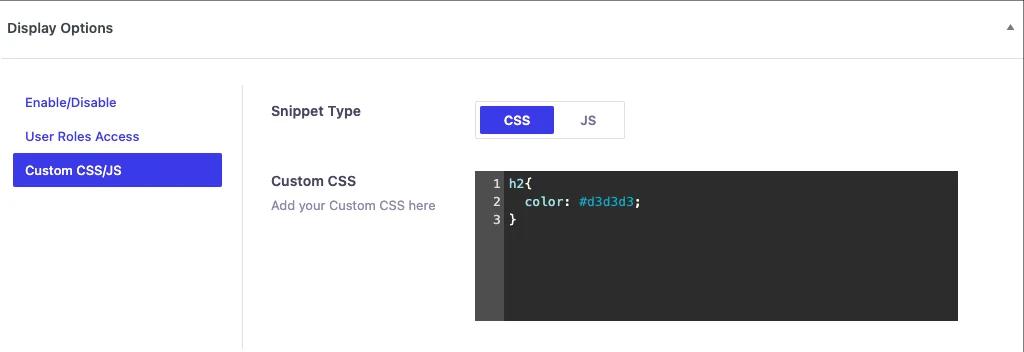 Custom CSS and JS for Admin page