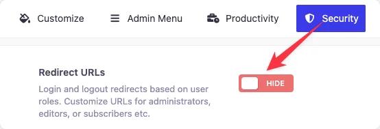 Enable Redirect URLs feature