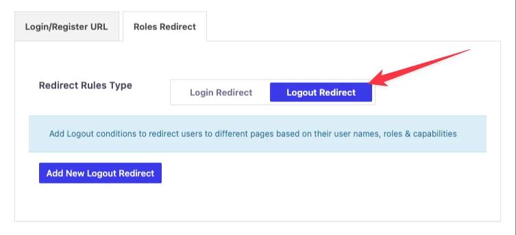 Set logout redirection