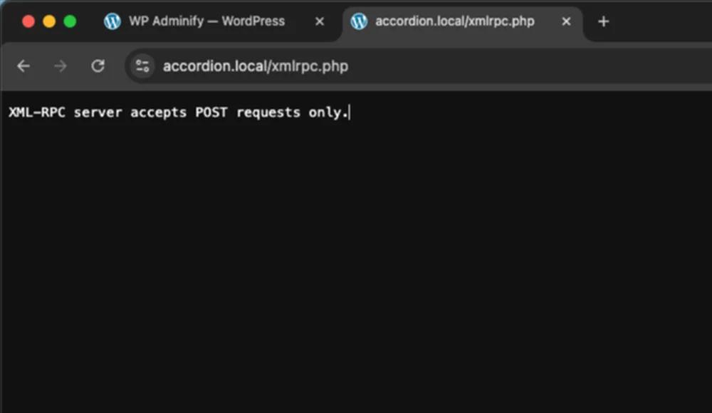 Disable XML RPC in WordPress for security