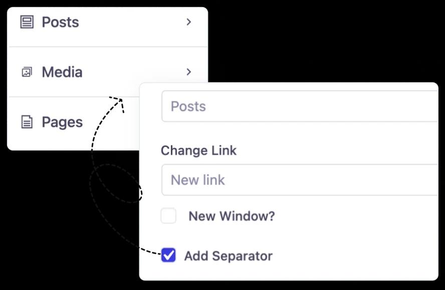 Add custom separator in Admin menu