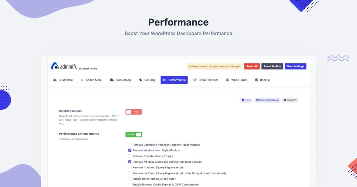 Boost Dashboard performance