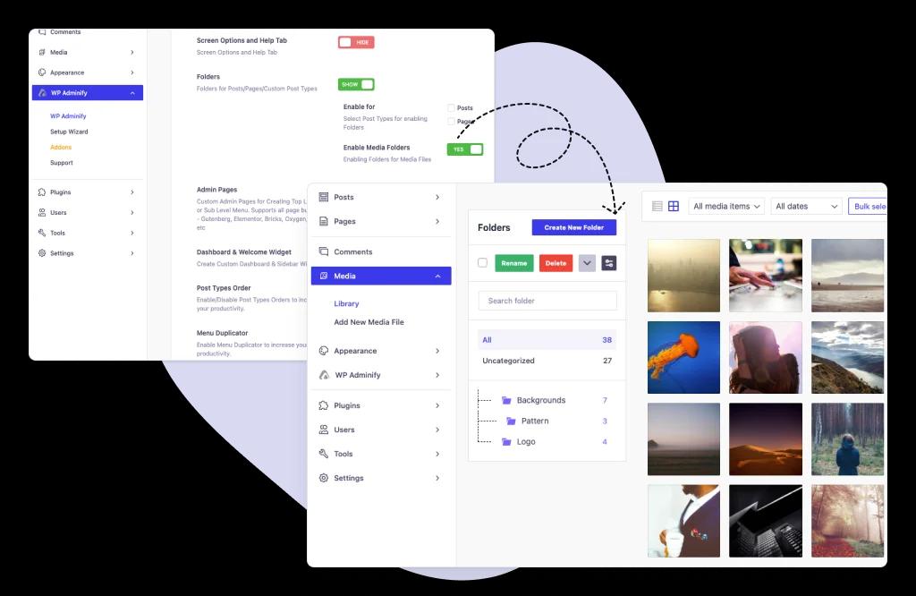 Post type and Media folder for WordPress