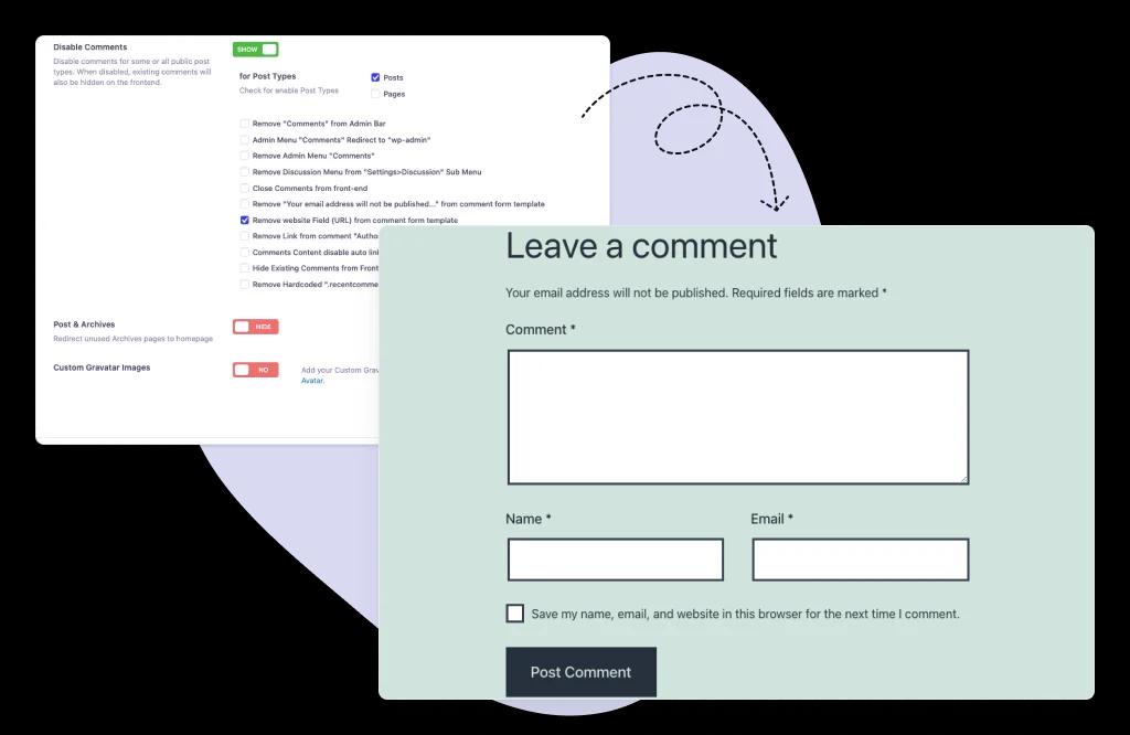Remove URL field from Comment form
