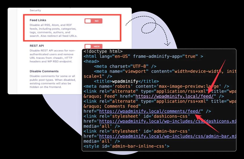 Feed Links Control