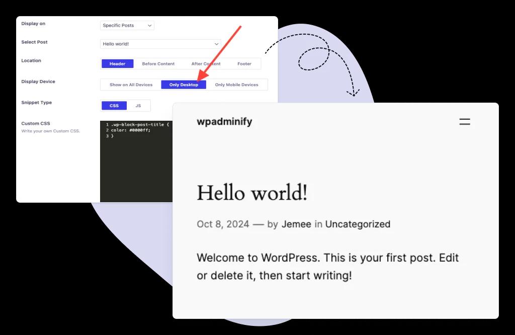 Custom CSS based on specific device