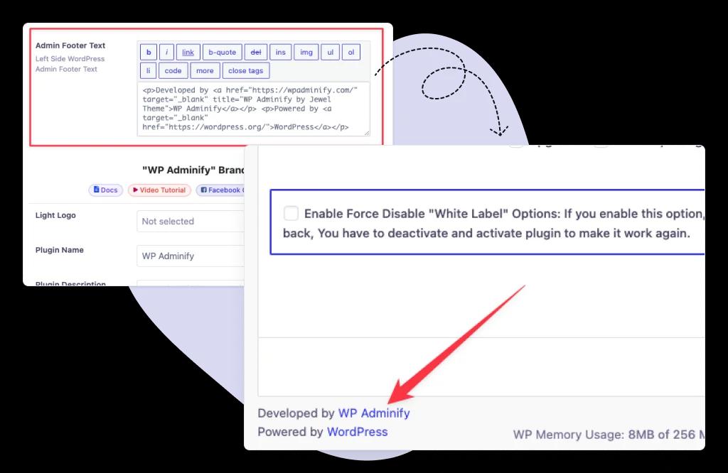 Admin Footer Customization