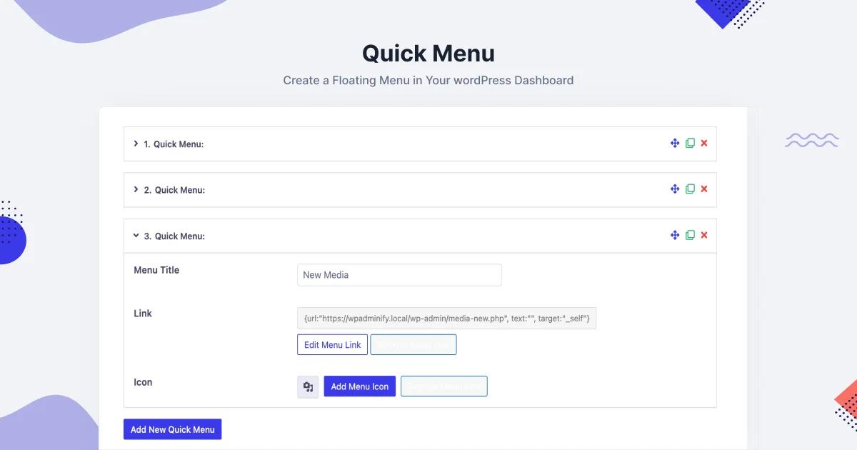Quick Floating menu