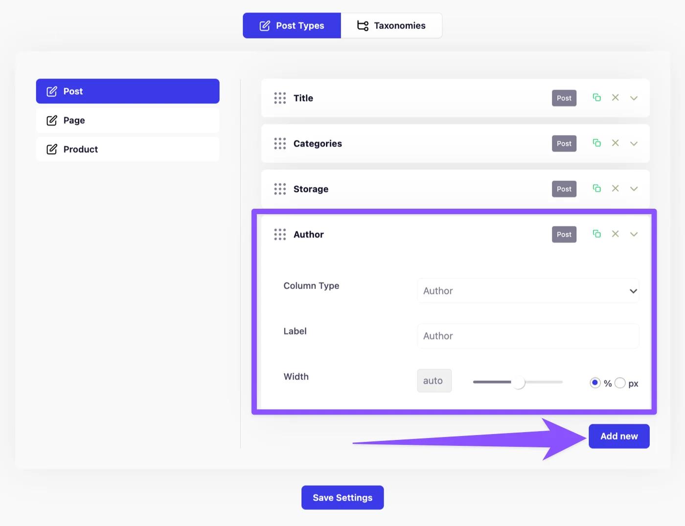 Add New custom admin columns in post