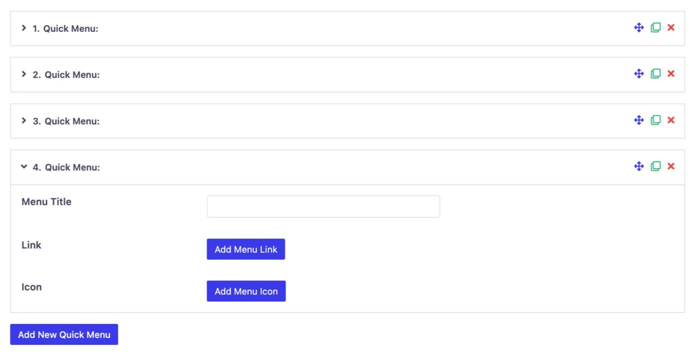 Add new blank menu item