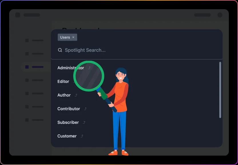 User Search in WP Spotlight