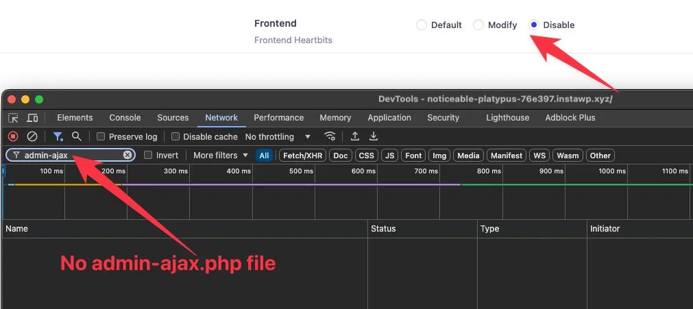 Disable WordPress Heartbeat Control for frontend