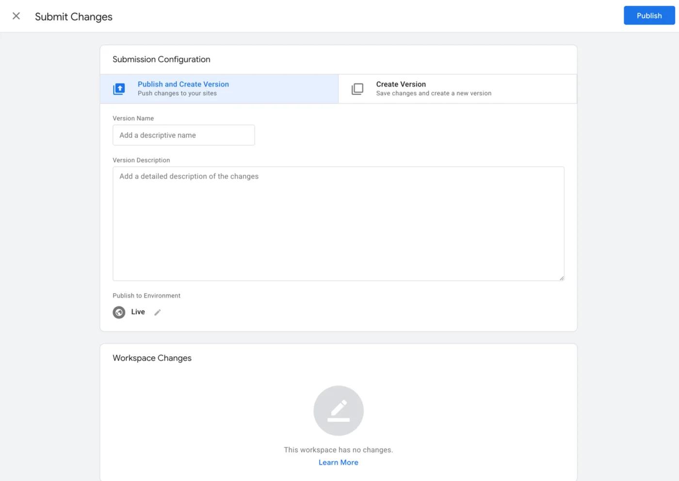 Submit tag configuration for final deploy