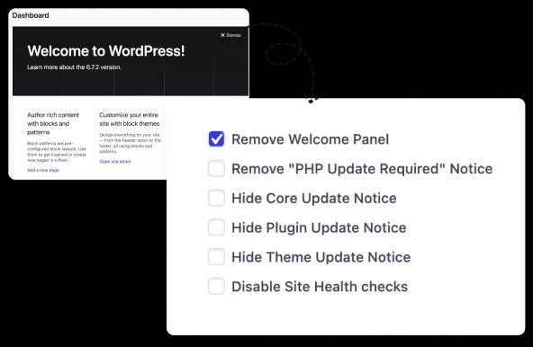 Remove welcome panel from Dashbaord