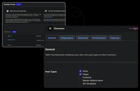 All plugin and theme support dark mode