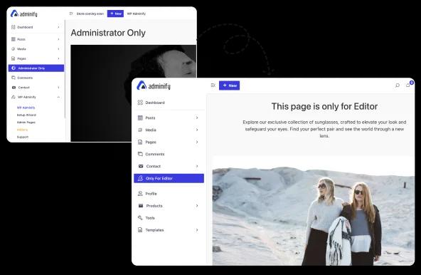 User Role based custom Admin Page