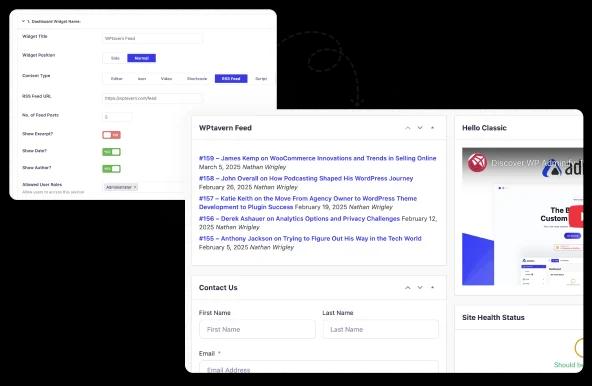 Custom Dashboard widget using RSS Feed