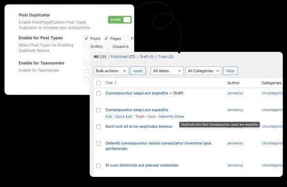 Post duplicator for WordPress