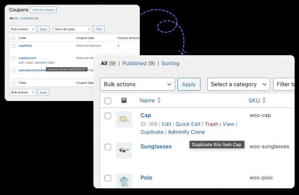 WooCommerce support for duplicating products