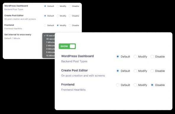 Frontend Control Heartbeat API