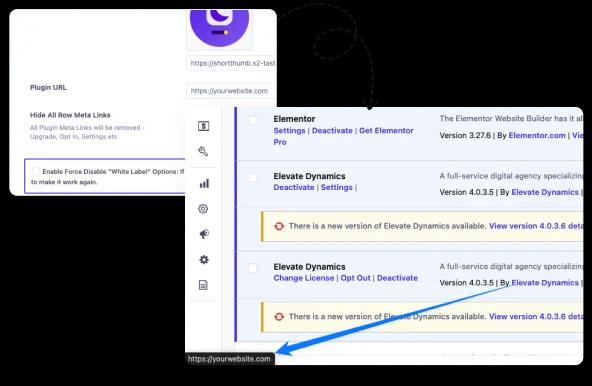 Change default Adminify Plugin URL with your Own URL