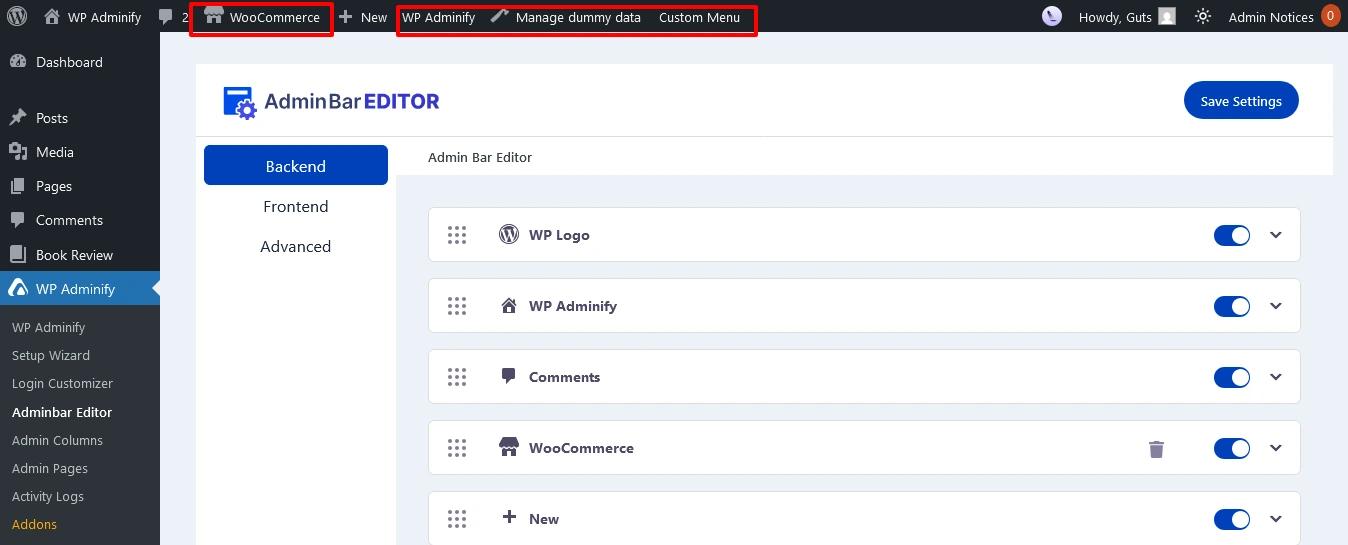 IMG 9 Add custom links to admin bar
