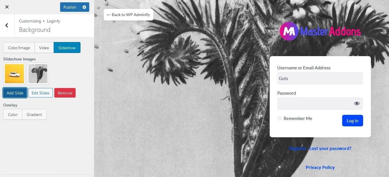 IMG 7 Customize login background
