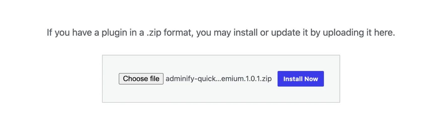 Install Quick menu pro