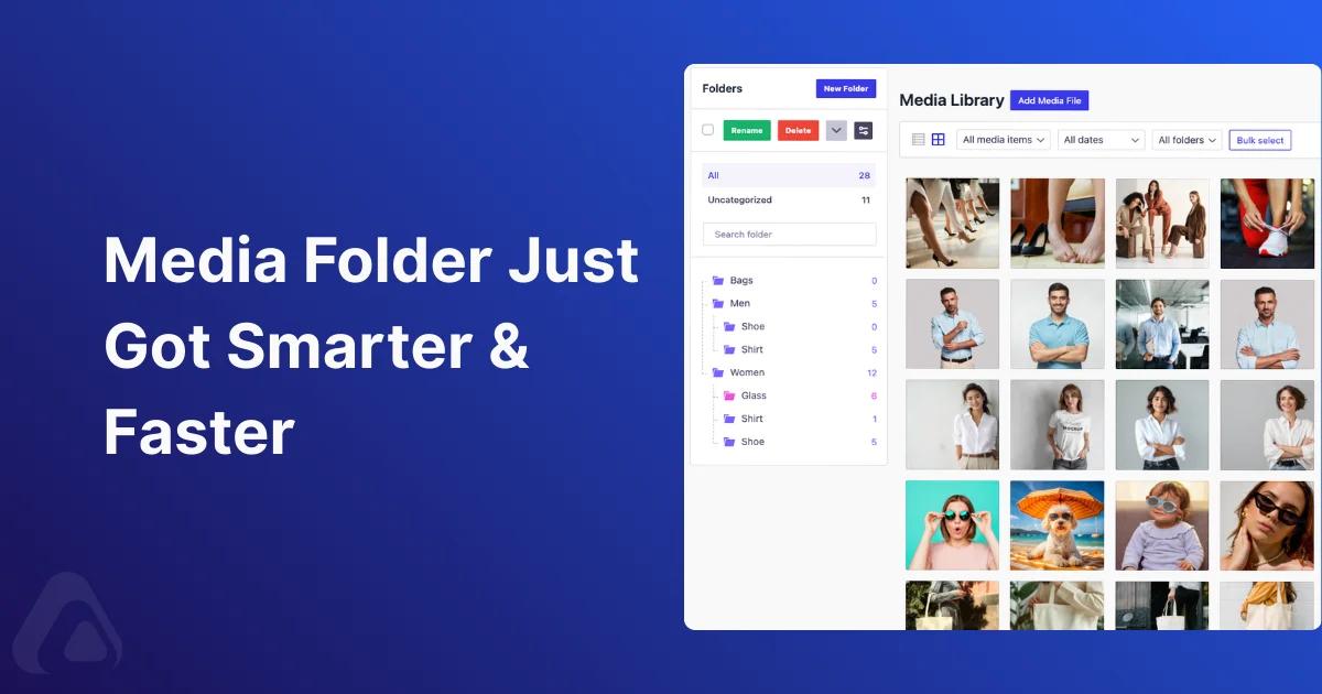 WP Adminify media folder new interface inside WordPress media library