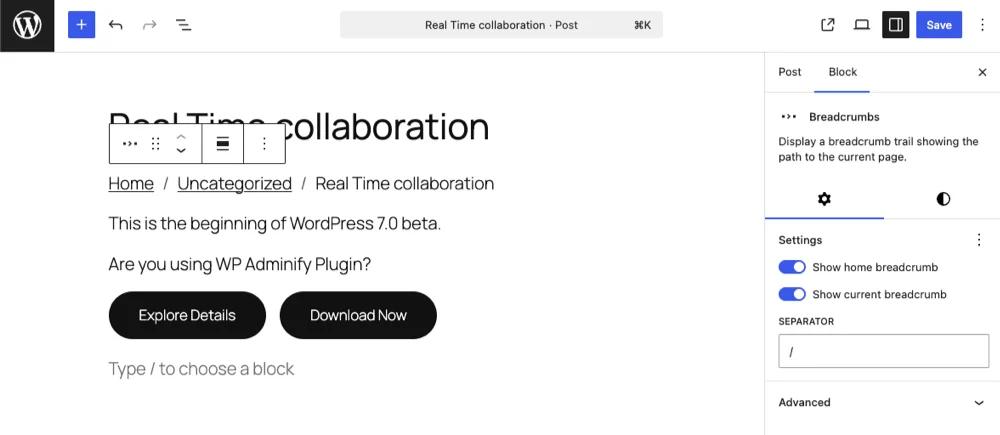 Breadcrumbs Block: Smarter Navigation Right Out of the Box