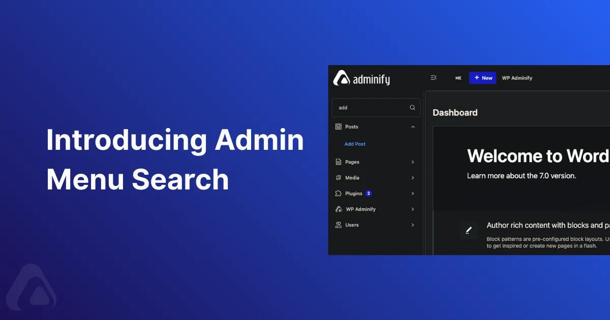 Introducing Admin Menu Search