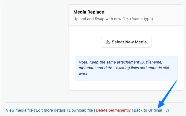 Back to orginal after replace media